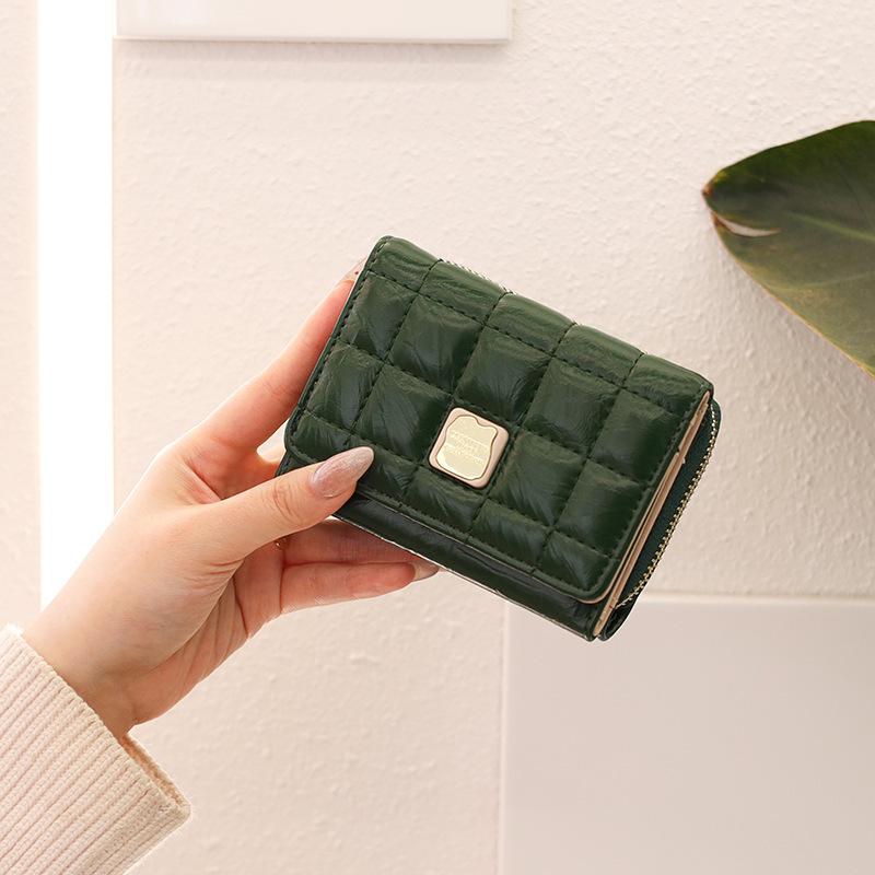 

Кошелек женский короткий PU маленький свежий складной женский сумка