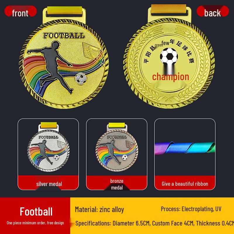 Kindergarten Sports Custom Metal Medals: Gold, Silver, Bronze Honor Plaques for Marathon Competitions.