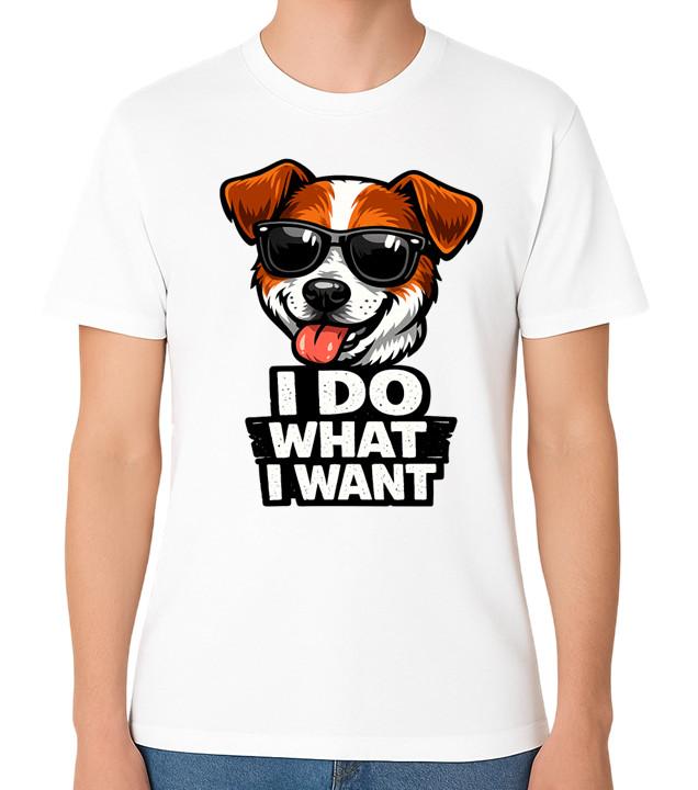 

I Do What I Want Jack Russell Dog Sunglasses T-Shirt Funny Pet Lover Unisex Tee S разноцветный