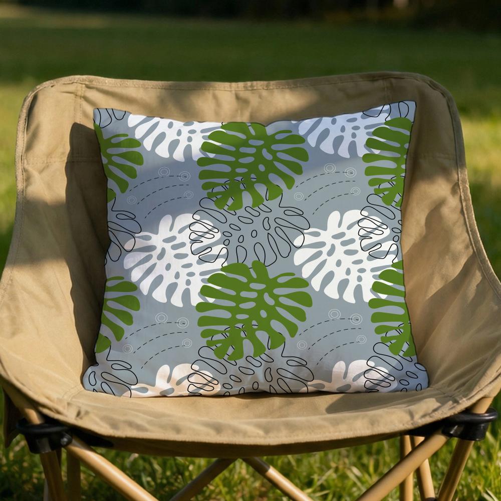 Tropical Palm Leaves Cushion Cover Soft Reversible Durable Pillow Cover MultiScene Use for Home Car Daily Comfort