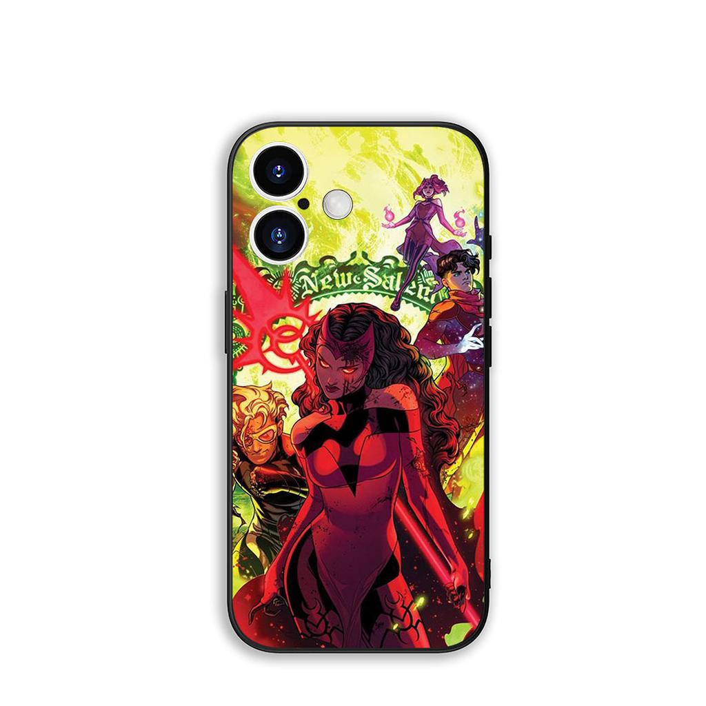 for Apple iPhone 17 16 11 Pro XS Max XR 6 7 8 Plus + 16E SE 2020 Air 5 SE2 Phone Cover Case M-Marvels Scarlet Witch Casing