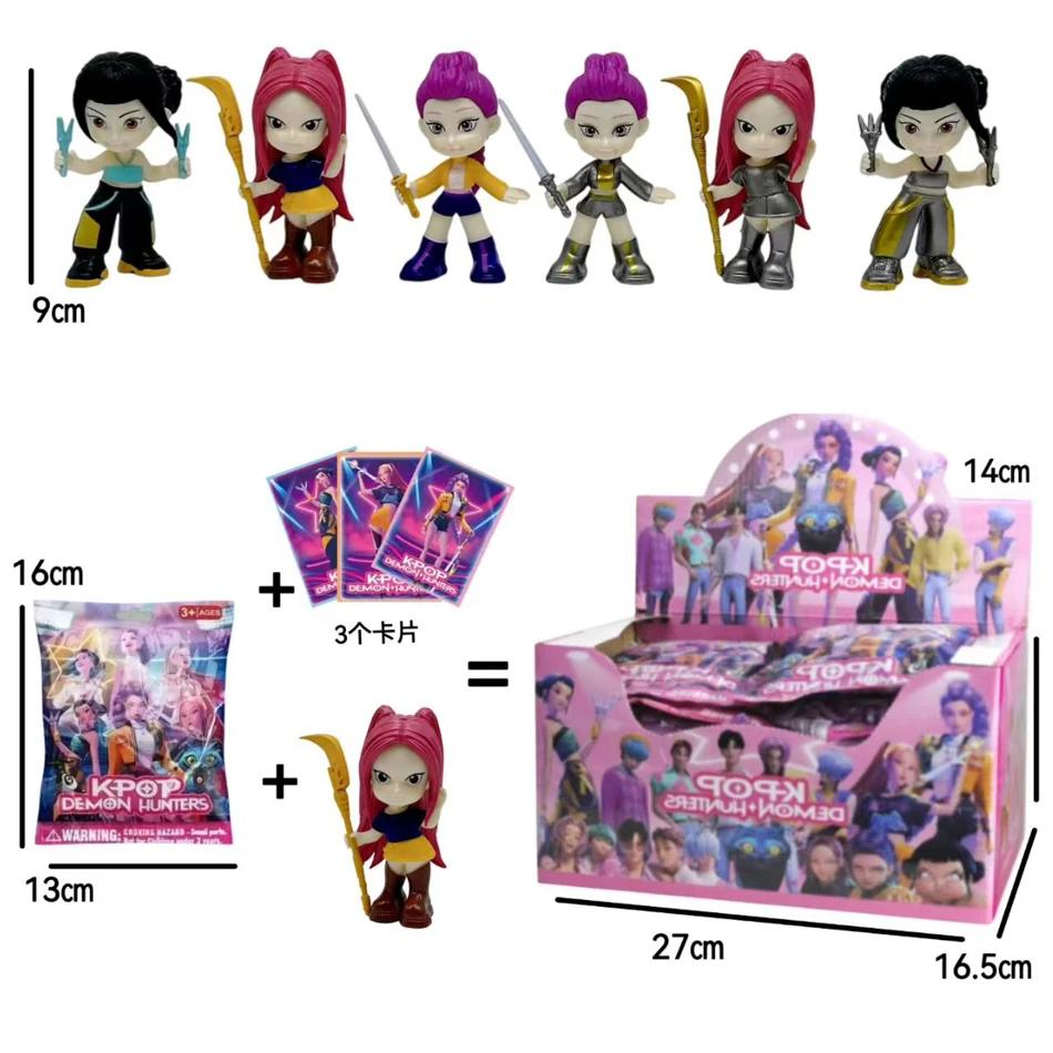 Anime KPop Demon Hunters Box HUNTRIX SAJA BOYS RUMI MIRA ZOEY Derpy Tiger Actionfigur Modellpuppe Spielzeug Überraschungsdeko Geschenk