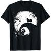 Zwergspitz mit Mond Halloween T-Shirt