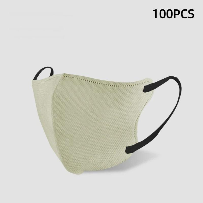 100Pcs Face Masks Japanese Style 3D Face Mask Adult Disposable Breathable Masks