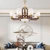 Chinese Style Solid Wood Chandelier: Retro Villa Duplex Lighting for Living Room & Dining