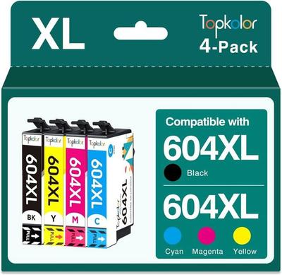 Compatible Ink Cartridges - HOME FIT TRAINING - 604XL - 4 Pieces - Sharp Printing - Vibrant Colors