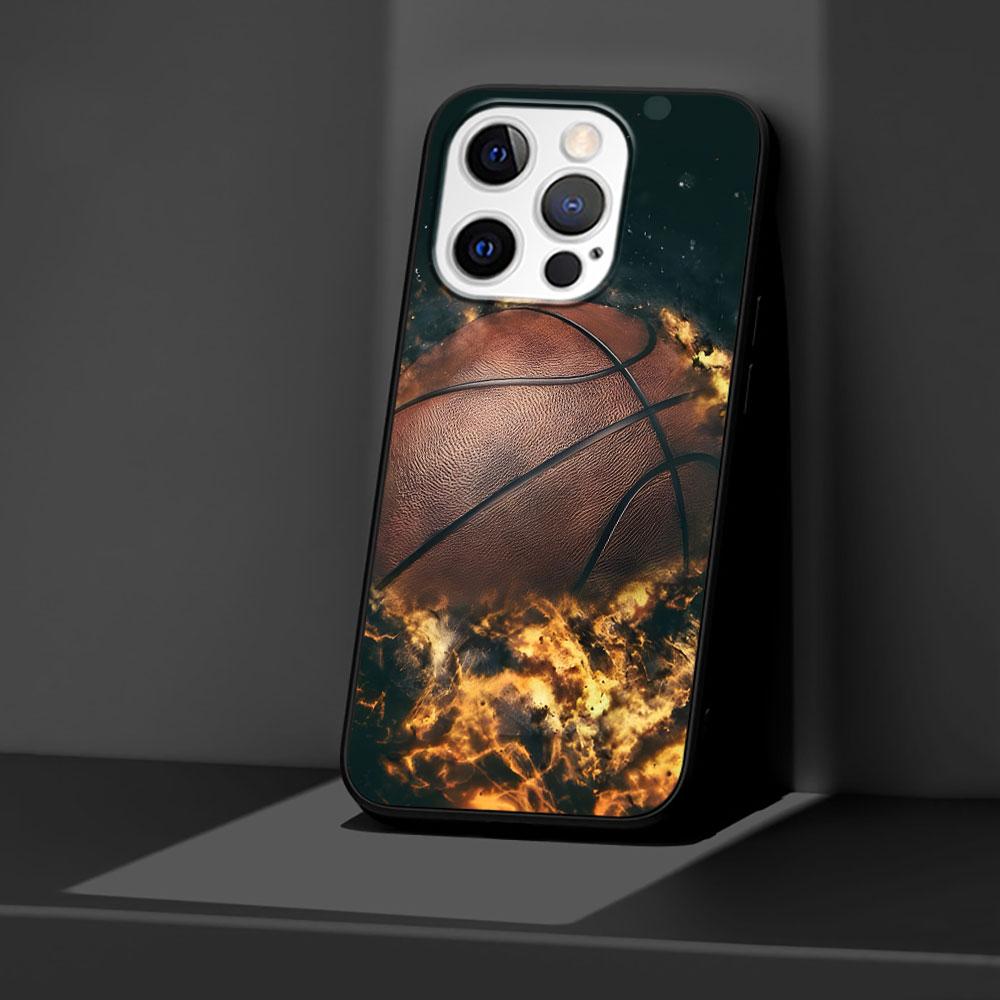 Basketball Basket Sports Case for Apple iPhone 14 11 7 SE 2020 8 X XS 13 12 Mini XR 15 Pro Max Silicone Black Soft Phone Cover