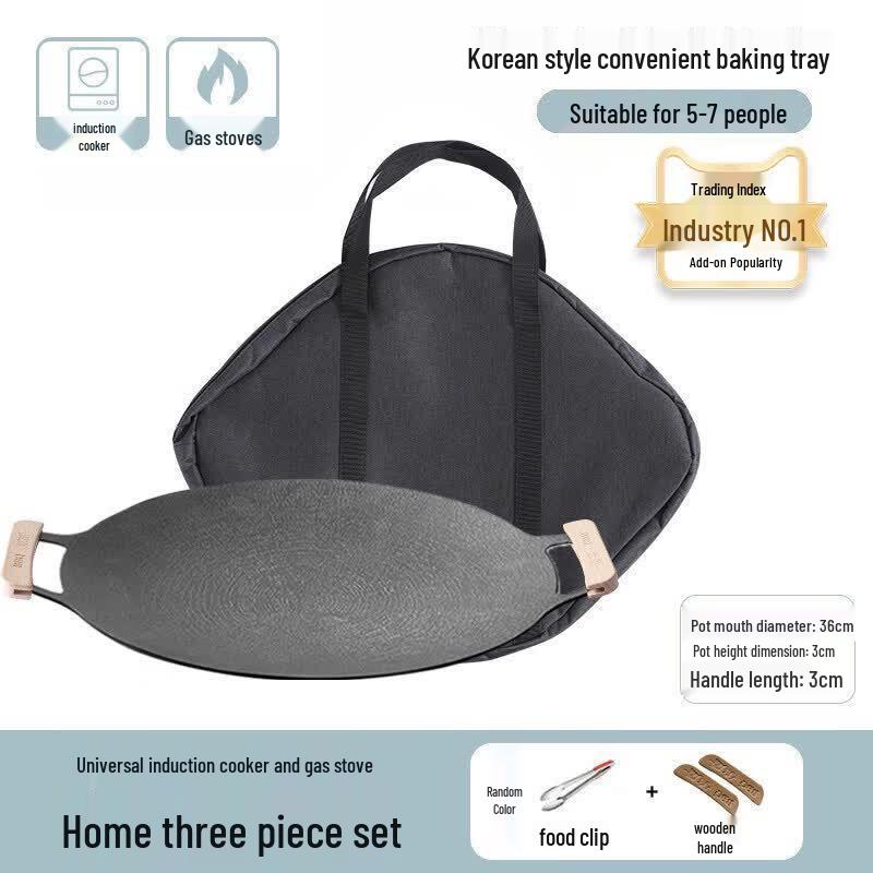 Maifan Stone Grill Pan with Lid for Induction Cooktops
