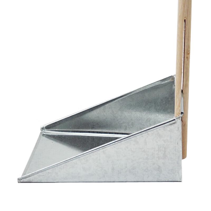 Lanshi WYQ0713 Industrial Metal Dustpan with Wooden Handle