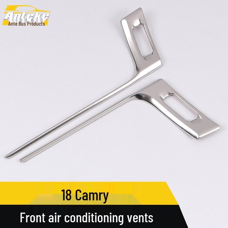 Compatible Stainless Steel Front AC Vent Trim for 2018 Camry