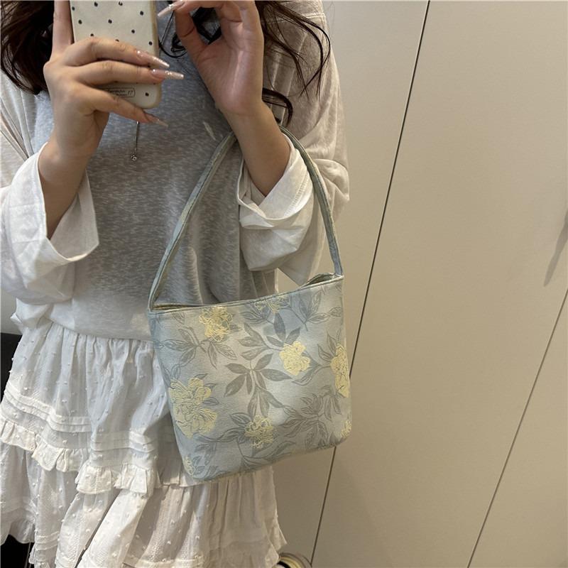 Portable Bucket Bag Women's Summer New Fashion Shoulder Bag Niche Simple High-end Underarm Bag