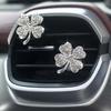 2 PCS New Car Air Outlet Perfume Pendant Wholesale Car Aromatherapy Four-leaf Flashing Grass Car Interior Fragrance Decoration