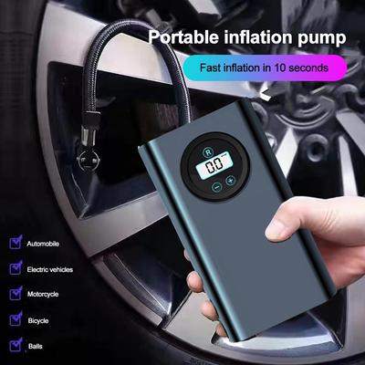 Car Air Pump with Tire Pressure Digital Display Portable Automatic Tyre Inflator Wireless Electric Air Compressor for Car Motorcycles Bicycle