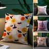 Halloween Pumpkin Pillow Case Plush Fabric Soft Pillowcase Double Sided Print Sofa Cushion Cover Throw