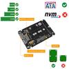 2 IN 1 Combine M.2 NGFF Key B & MSATA SSD To SATA3 Adapter Cross Structure Not Supporting NVMe