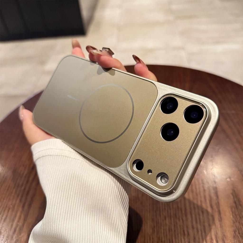 For iPhone 17 Pro Case Compatible with MagSafe Lens Protection Acrylic + TPU Matte Phone Cover