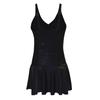 Women's One Piece Swimsuit Floral Print Tankini Dress Skirted Swimwear Adjustable Straps V Neckline