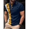 Stylish Men's Short Sleeve Polo Shirt, Casual Fashion Top for Daily Use