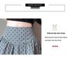 Women's Gray Polka Dot Ruffled Mini Skirt - High Waist, Fluffy, Slimming, Irregular Hem