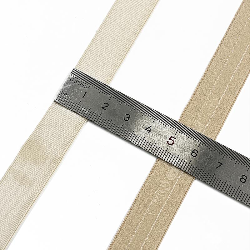 5113-15 Factory Anti slip Silicone Gripper Transparent Straight Elastic Band Elastic Tape for Clothing Underwear and Bra