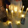 Home Decoration 10Pcs Led Flameless Candle with 4h/6h Timer Remote Candle Flashing Fake Electronic Candles for Wedding Christmas