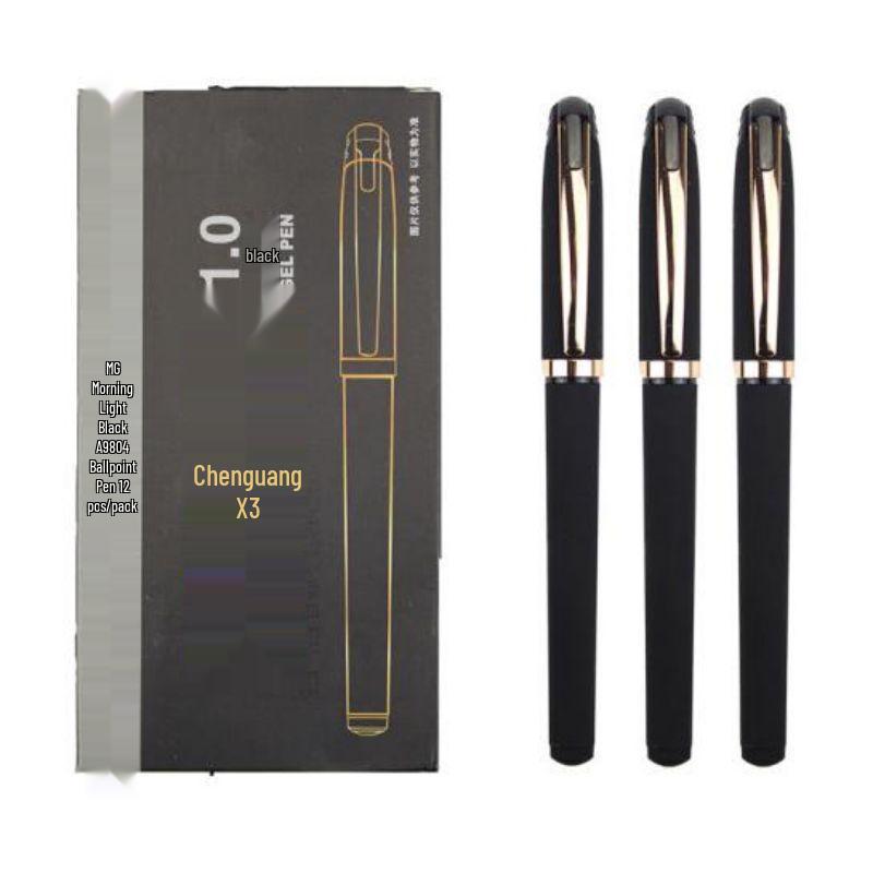 M&G AGPA9804 1.0mm Black Quick-Dry Gel Pens, 12-Pack
