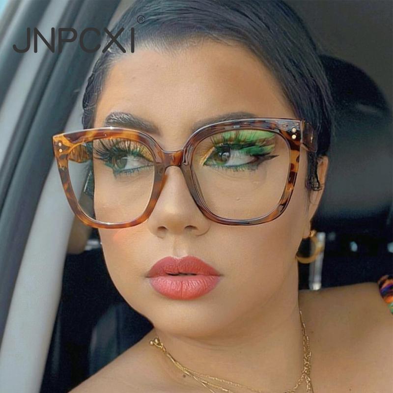 New Square Glasses Frame for Women Anti-Blue Ray Fashion Lady's Myopia Glasses Prescription Computer Glasses
