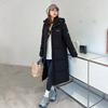 Hooded down cotton-padded clothes for women's autumn and winter new large size loose medium and long versatile cotton-padded jackets