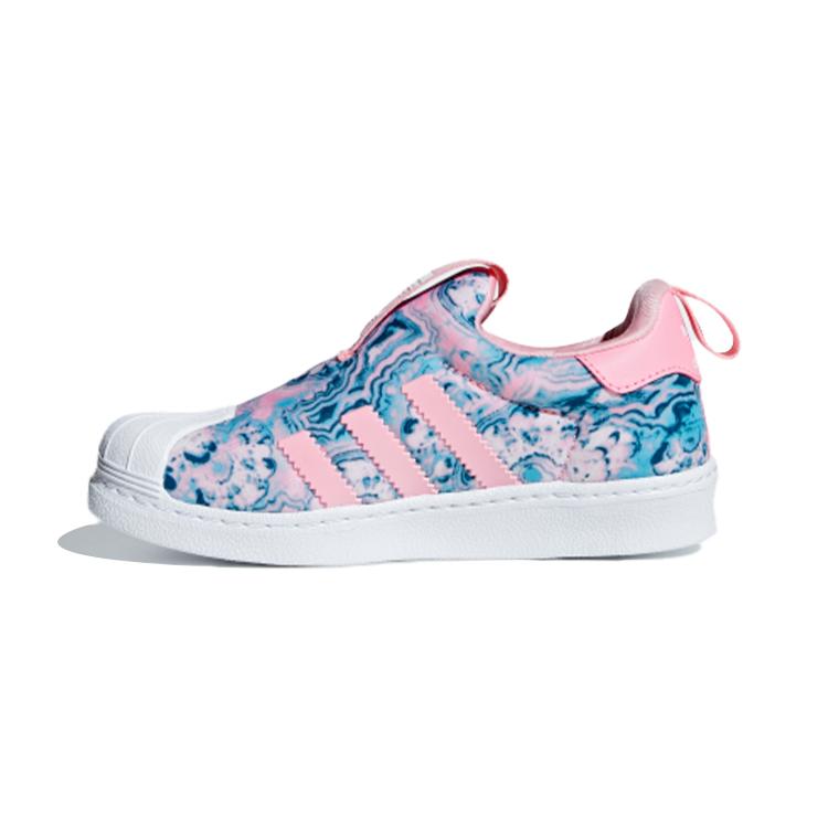 

Adidas Originals SUPERSTAR 360 C Low top Kids Skateboarding Shoes Pink Blue White Children Aged 3 7 Years Old CG6570 30.5