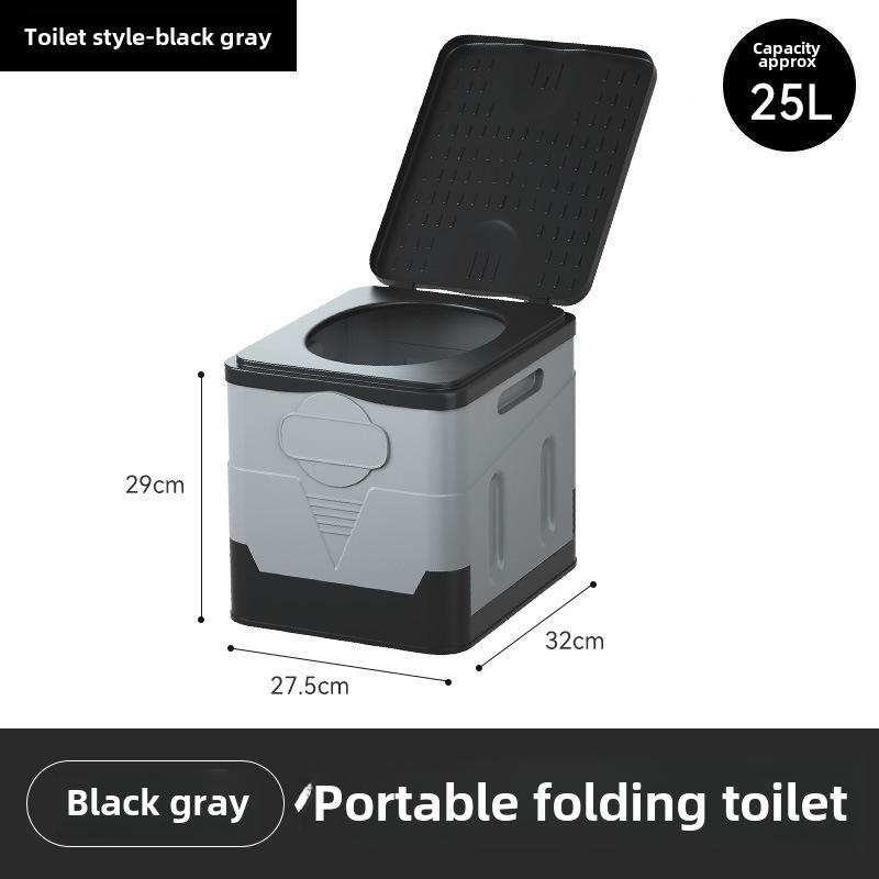 Toaletă Portabilă Pliabilă Inodoră pentru Camping, Autocălătorie și Urgențe - Potrivită pentru Adulți și Copii
