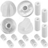 4-teiliges Gasherd Schalter Ersatzset Innendurchmesser 6mm 8mm Backofen Herd Weiß