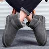 Classic Buckle Leather Snow Boots Men and Women Couples Long Fluff Winter Shoes Cold Cotton Boots Large Cotton Shoes 5