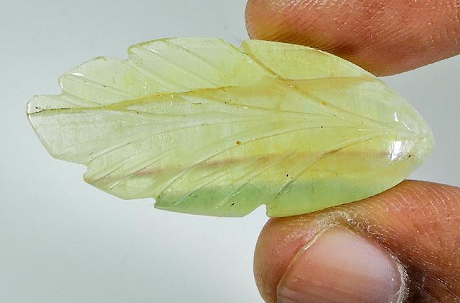 

30Cts.Natural Fluorite Carving Fancy Cabochon Loose Gemstone 17X49X05 MM PP-574