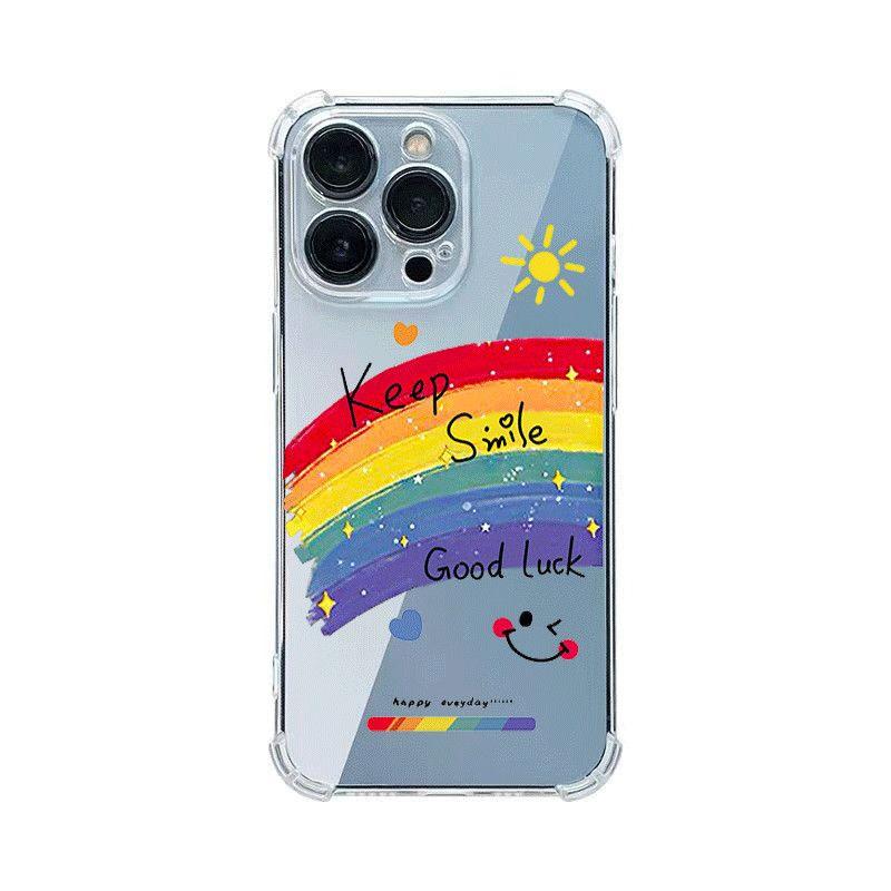 High-end Transparent Four-corner Anti-fall Mobile Phone Case for Iphone15pro Painted for Apple Mobile Phone Case Design