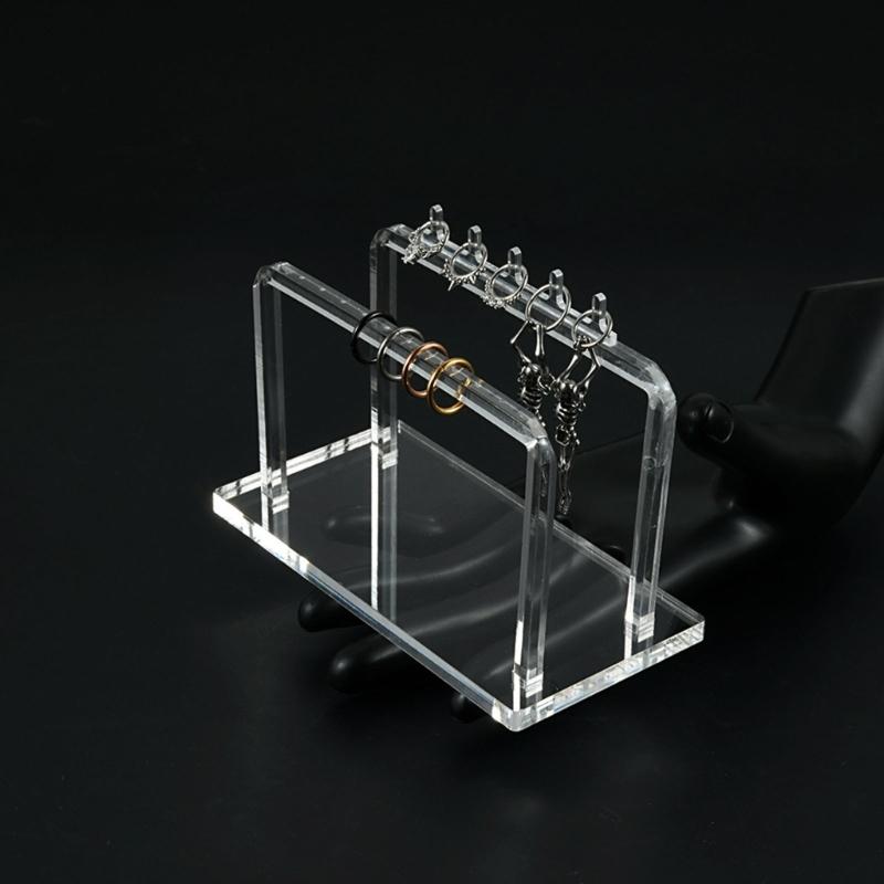 Clear Acrylic Jewelry Rack Needle-style Ear Nail Earring Shelf Earrings Display Board Necklace Display Rack for Women