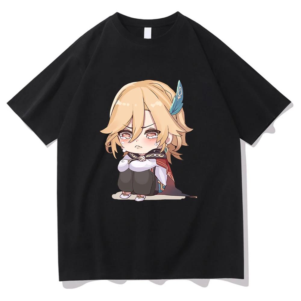 Genshin Impact Kaveh T Shirt Men Harajuku Cartoon Graphic Kawaii Tshirt Unisex Anime Aesthetic Cartoon Casual Cotton Tees Korea