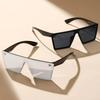 2PCS Oversized Square Frame Casual fashion Ladies Sunglasses retro Style Y2K Street Beach Decoration Glasses