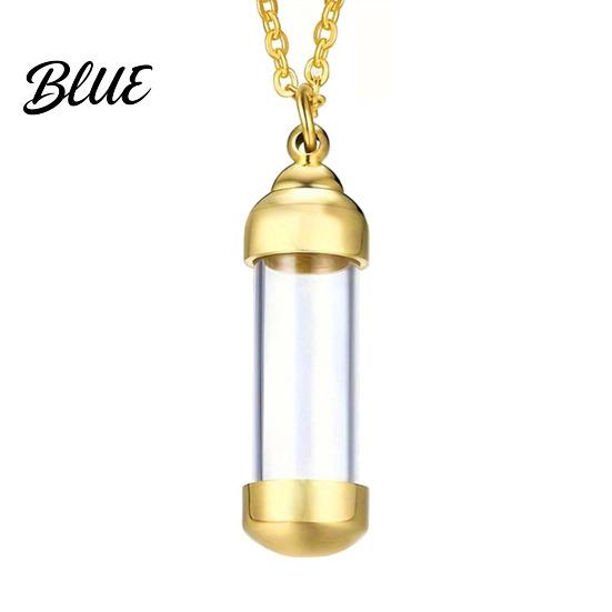 Durable Metal Pendant Necklace with Leak-Proof Screw Cap Stainless Steel