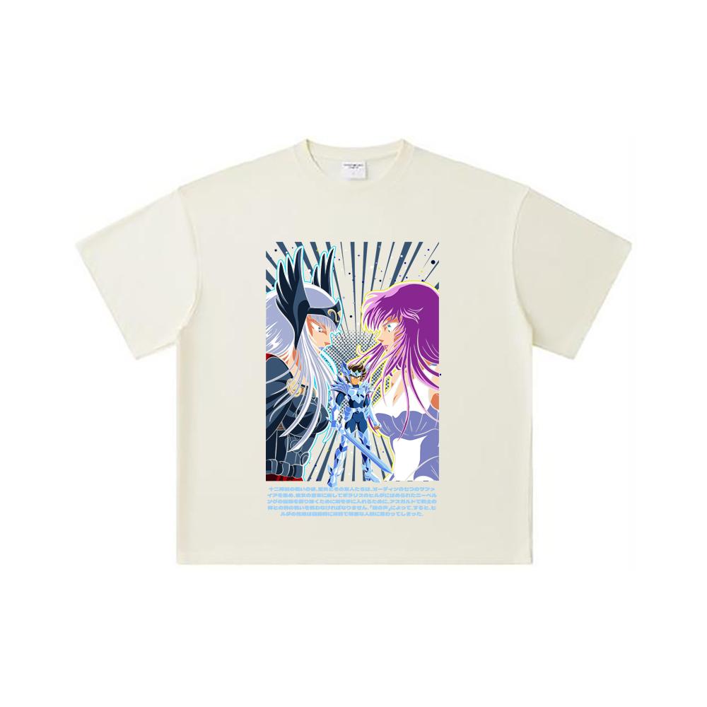 260 GSM Double Yarn 32 Count 100% Cotton Saint Seiya V11 Odin Print Unisex Heavy Cotton T Shirt… More