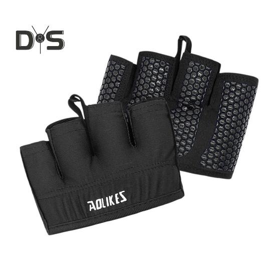 

1 пара перчаток для фитнеса с эластичной подкладкой для ладоней, перчатки для тяжелой атлетики, для тренировок в спортзале, противоскользящие накладки на ручки, унисекс, перчатки с половиной пальцев M чёрный