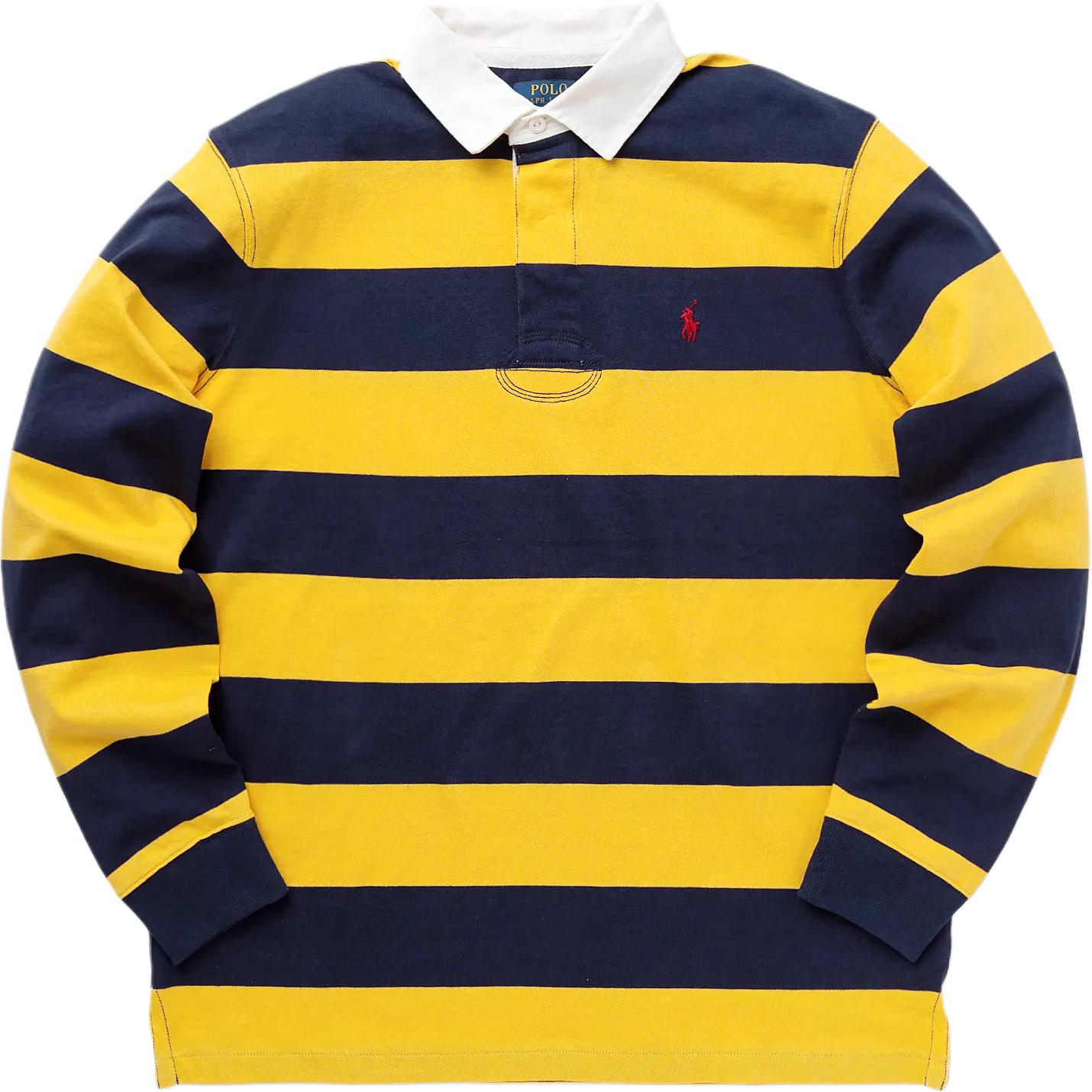 

Polo Ralph Lauren Цветной блок Полосатый Логотип Вышитый Пуловер с Длинным Рукавом Мужские топы Желтый 710717116-042 M