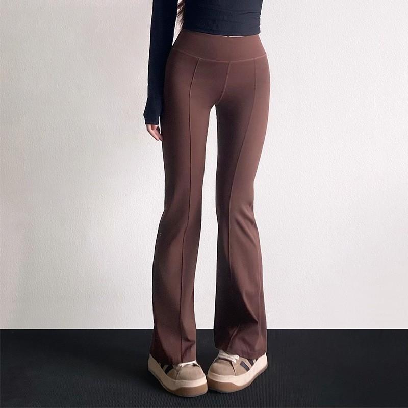 Womens High-Waisted Yoga Pants Wide-Leg Flared Leggings Workout Gym Fitness Casual Wear