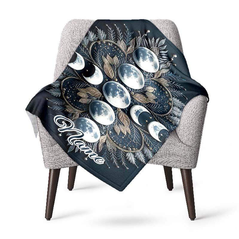 Sun And Moon Customize Your Name Blanket Used For Chair Office Sofa Bed Camping Soft And Warm Giving Friends And Relatives Birthday Graduation Gift