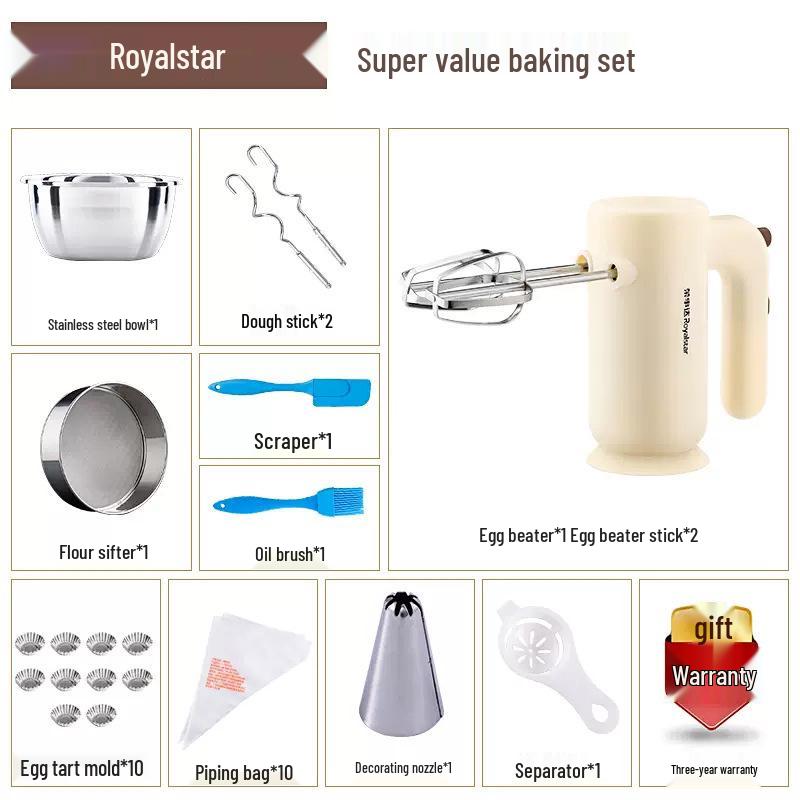Rongshengda Electric Egg Beater & Whisk - Cake Mixer & Cream Whipping Machine