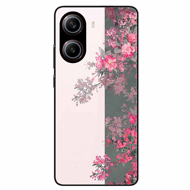 For Poco X7 Pro 5G Case Flower Hard Back Cover Tempered Glass Cases for Xiaomi Poco X 7 Pro X7Pro Hard Shells PocoX7Pro 2025 New