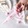 1 Set Pastry Nozzle Kit Food Grade Safe Pink DIY Baking Cake Decorating Syringe