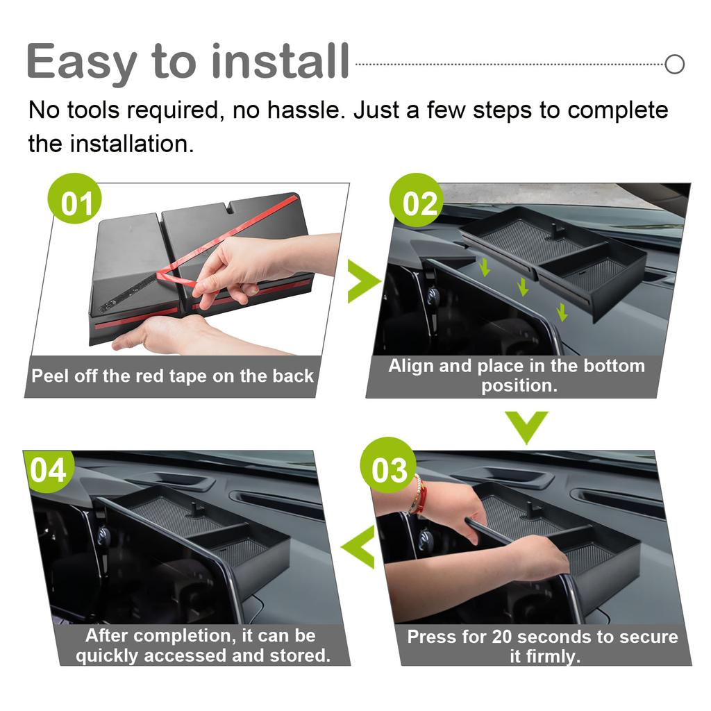 Center Console Dashboard Storage Organizer For 2025 2025 Chevrolet Chevy Trax Dash Board Behind Screen Storage Tray Accessories
