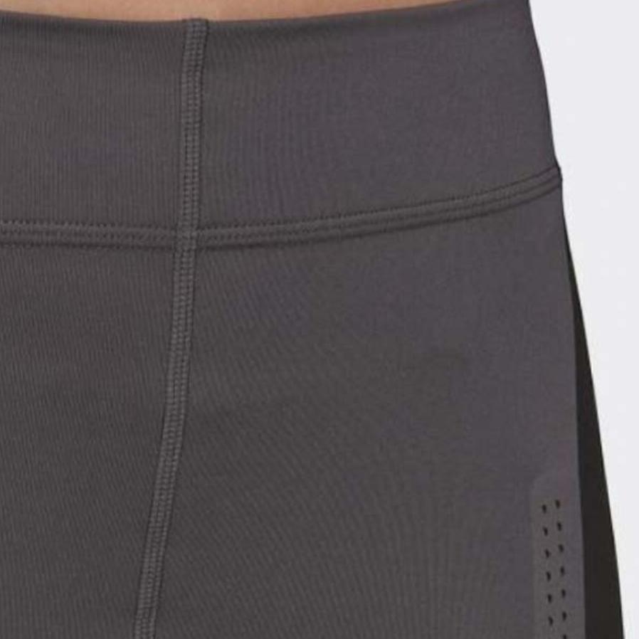 Adidas Color Block Elastic Waist Breathable Quick Dry Tight Sports Long Pants Unisex Bottoms Black Gray DW9575