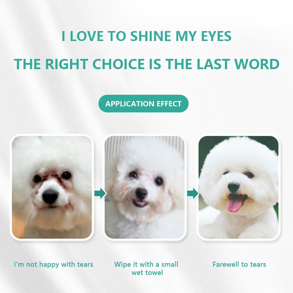 130Pcs Naturals Pet Wipes Dog Cat Tear Stain Remover Wipes Multi-role Pet Eye Ear Cleaning Care Round Pad Pet Grooming Supplies