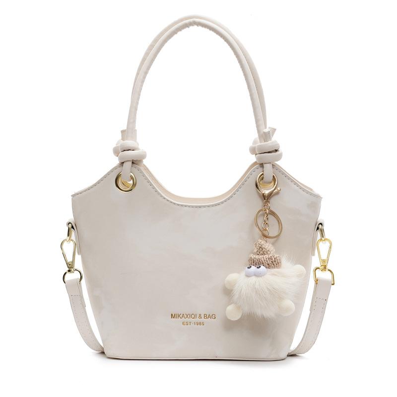 Korean Version of Fashionable Personality Commuting Simple Wind Hand Carrying Bucket Bag Women's Casual Versatile Niche Design Messenger Bag